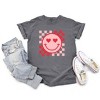 Simply Sage Market Women's Checkered Heart Eyes Smiley Short Sleeve Garment Dyed Tee - 2 of 2