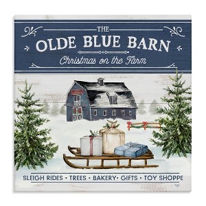 Stupell Industries Christmas on Farm Phrase, 24" x 24" - 1 of 4