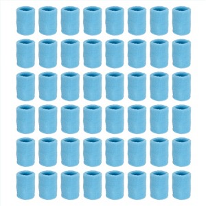 Unique Bargains Cotton Terry Cloth Tennis Basketball Working Out Running Wicking Air Permeable Sports Sweatbands 48 Pcs - 1 of 4