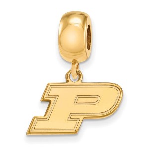 Black Bow Jewelry 14k Yellow Gold Plated Sterling Silver Purdue Boilermakers NCAA Bead Charm - 1 of 3