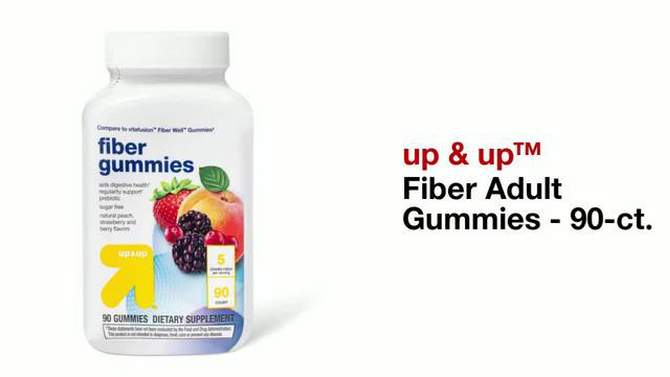Fiber Adult Gummies - 90ct - up &#38; up&#8482;, 2 of 5, play video