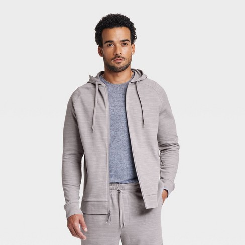 Grey zip up hoodie target sale