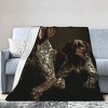 Lomsoe Dog Lovers Flannel Blanket - Charming Realistic Two Dogs Design, All-Season Soft Warmth, Christmas Gift. - 2 of 4