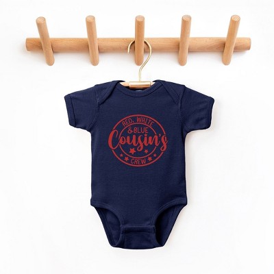 The Juniper Shop Red White And Blue Cousin's Crew Baby Bodysuit