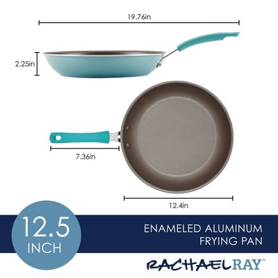 Agave Blue 12.5" Aluminum Nonstick Frying Pan with Ceramic Coating