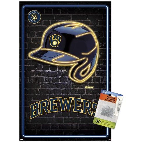MLB Milwaukee Brewers - Logo 22 Wall Poster, 14.725 x 22.375 