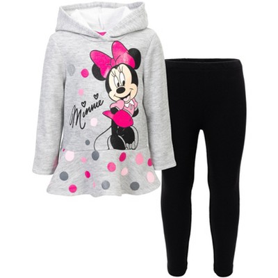Disney Minnie Mouse Toddler Girls 2-Piece Fleece Ruffle Hoodie & Legging  Set, Oatmeal 5T : : Clothing, Shoes & Accessories