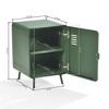 FurnitureR Nightstand Metal with Single Door, Bedside Table End Side Table with 2-Tier Storage Shelves for Bedroom Living Room Home Office, Green - 3 of 4