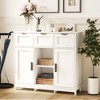 ORRD Wooden Storage Cabinet with Drawers and Shelves, Accent Floor Cabinet for Living Room, Bedroom, Bathroom, Multi-Functional Home Decor, White - 4 of 4