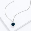 Slickblue Dazzling Peacock Green Pendant Necklace – 3.1CT Round CZ, Silver/Rose Gold Finish, 18” + 2” Extender - 3 of 3