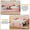 Twin Size Daybed with Adjustable Height Pop Up Trundle and 4 Side Pockets for Bedroom or Guest Room - 3 of 4