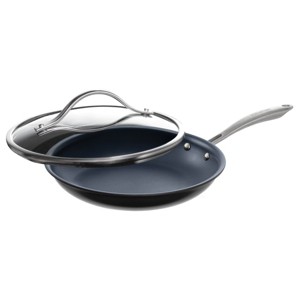 Guy Fieri's Flavortown Laser Titanium 12” Fry Pan with Lid - Non-stick Cookware Without PFAS, PTFE, or PFOA - 1 of 4