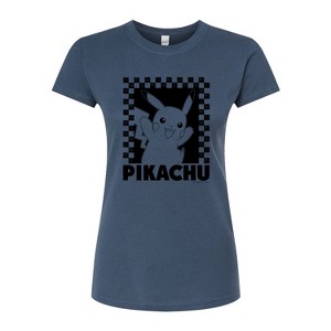 Women's - Pokémon - Pika Checkers Fitted Graphic T-Shirt - 1 of 3