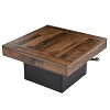 CAVINAS Coffee Tables for Living Room Farmhouse Wood Coffee Table Modern Center Table with 2 USB Ports and Outlets for Apartment - 3 of 4