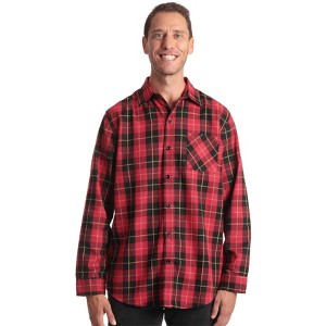 #followme Men's Flannel Shirt  Long Sleeve Button-Down, Casual & Workwear Shirt - 1 of 3