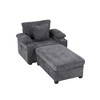 ACEPANO Ergonomic Oversized Sofa with Footstool & Cup Holder for Living Room & Office-Dark Gray - 3 of 4