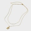 14K Gold Dipped Cubic Zirconia Duo Initial Multi-Strand Necklace - A New Day™ Gold - 2 of 4
