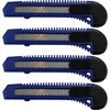 MotoProducts 12 Bulk 6" Box Cutters Assorted Colors with Snap-Off Blades and Safety Locks - 2 of 4