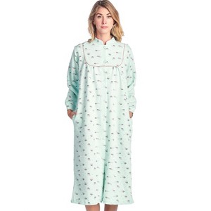 Casual Nights Women's Long Quilted Robe House Dress - 1 of 4