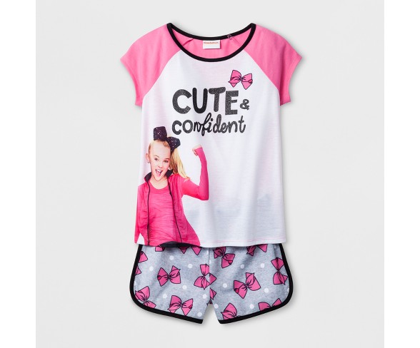 Buy Girls JoJo Siwa Cute Confident 2pc Pajama Set Pink XS