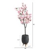 Nearly Natural 6-ft Cherry Blossom Artificial Tree in Gray Planter with Stand - 2 of 4