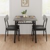 Dining Table for 2 with Storage Rack, Small Kitchen Table for 2 with Metal Frame, Square Table with Upholstered Chairs Set of 2, 3-Piece Dining Room - 4 of 4