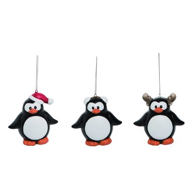 Transpac Terracotta Penguin Ornament Set of 3 Christmas Home Decorations