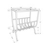 Metal Magazine End Table with Tempered Glass - Brown - EveryRoom - 3 of 4