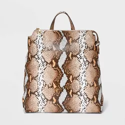 Snake Print Modern Soft Mid-Size 14" Backpack - A New Day™