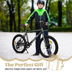 Kids Bike for 6-12 Years Old, 20 Inch Children's Bicycle for Boys Girls, 7-Speed Steel Frame, , Dual Disc Brakes, 20x1.75 Inch Tires Road Bike - 1 of 4