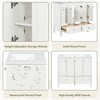 Vynxaria 36" White Freestanding Bathroom Storage Cabinet with Resin Sink and Adjustable Shelves - 4 of 4