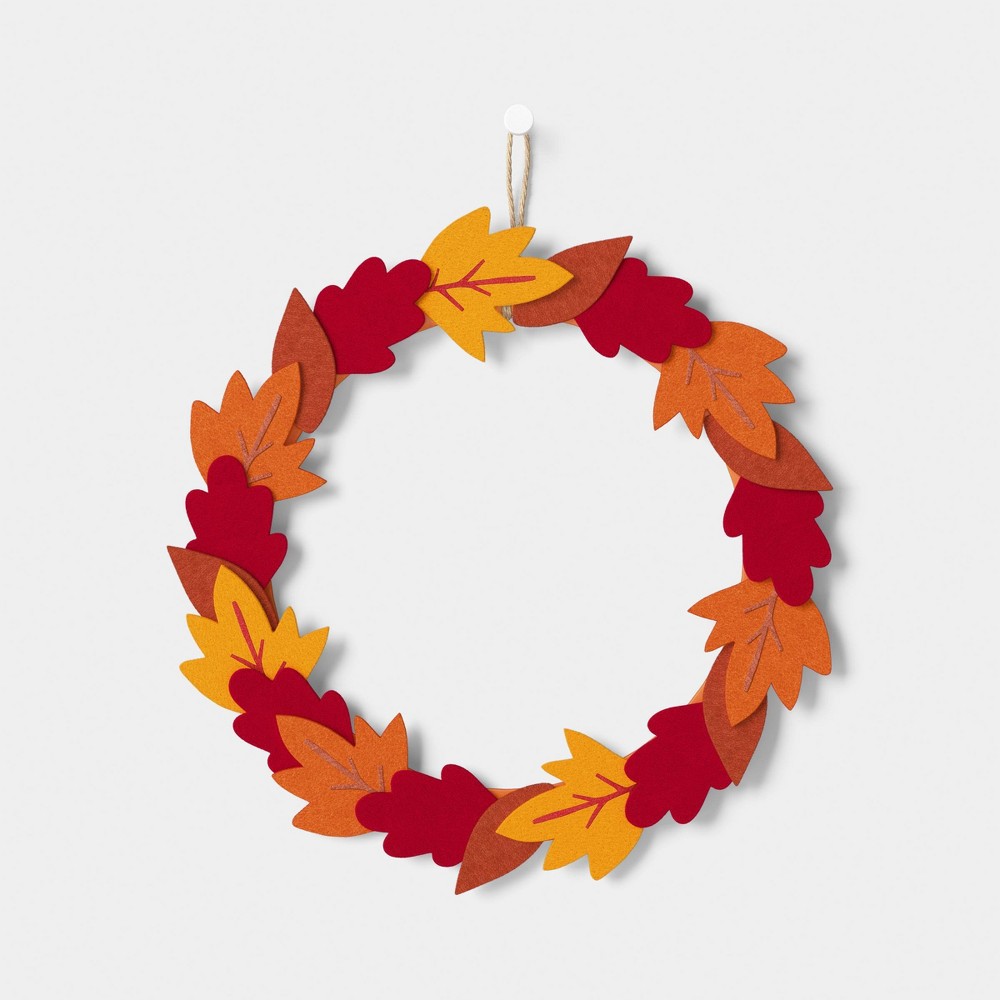 Halloween Harvest Fall Foliage Felt Wreath - Hyde and EEK! Boutique™