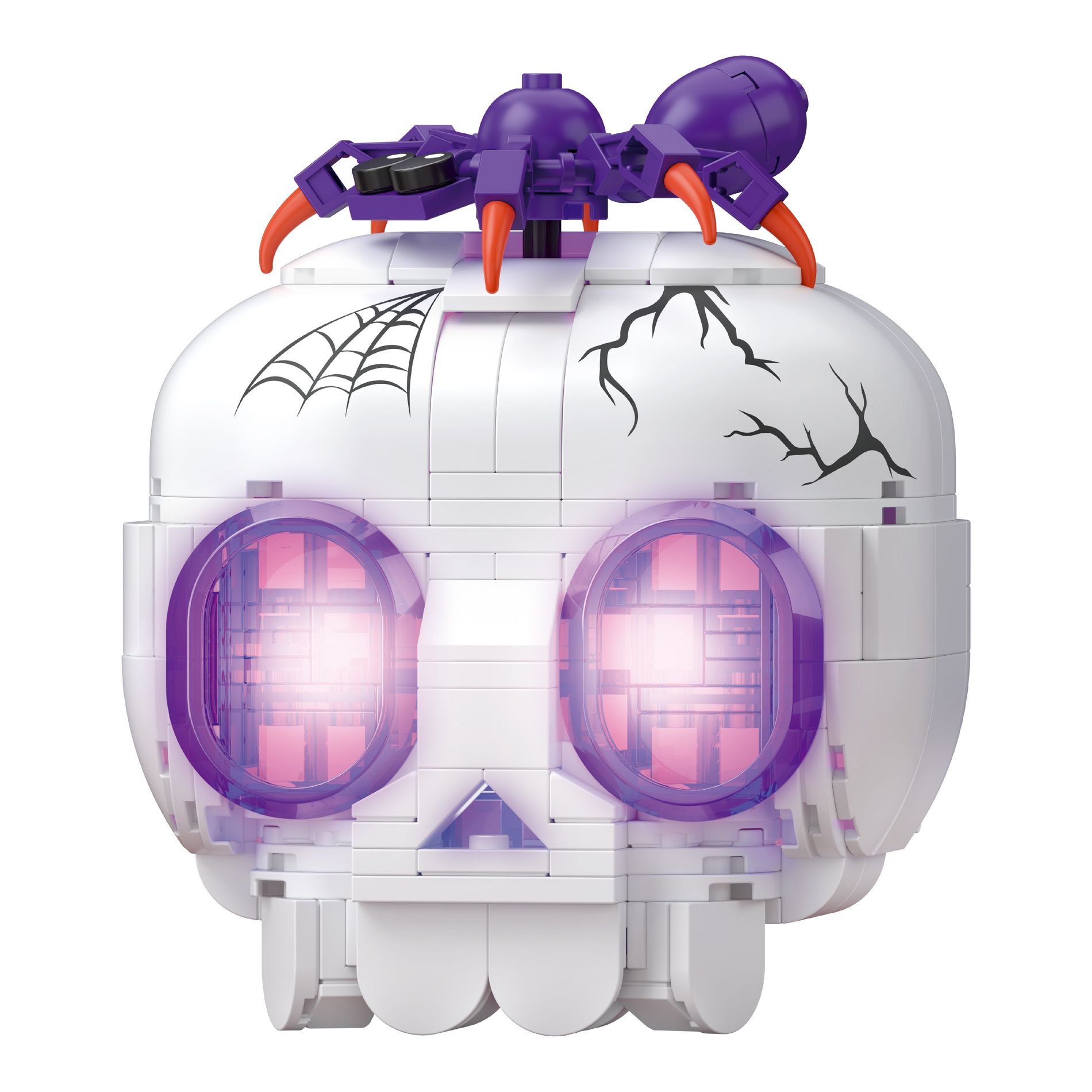 Brickcraft Halloween Light Up Skull Building Set - 258-Piece Kit - 72831