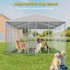 10 FT Heavy-Duty Outdoor Dog Kennel With Feeding Bowl And Secure Lock, Pet Crate Full Coverage Waterproof Roof And Wire Mesh Fence - 2 of 4