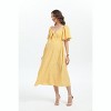 Maternity Dress Floral Women's Knotted Side Slit Knee Length Wrap Dress - 2 of 3
