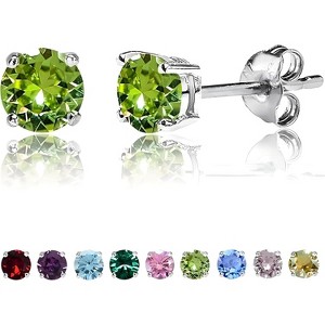 6mm Cubic Zirconia Stud Earrings in Hypoallergenic Sterling Silver for Women & Men - 1 of 4