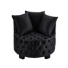Lyngins Modern Upholstered Tufted Leisure Chair Stool with Pillows,Small Accent Chair for Living Room,Bedroom,Office - 3 of 4