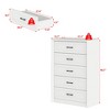 FUFU&GAGA Rustic 5 - Drawer Vertical Storage Chest Dresser Organizer-Bedroom Organizer with Anti - Tipping Device - 3 of 4