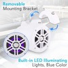 Pyle 4” Waterproof Rated LED Wakeboard Tower Speakers (PLMRLEWB46W) - Blue, 2-Pack - 3 of 4