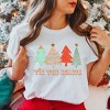 Simply Sage Market Women's Tis The Season Trees Grunge Short Sleeve Graphic Tee - 2 of 4