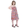 24seven Comfort Apparel Women's Plus Orange Paisley Strapless Mini Dress - image 2 of 4