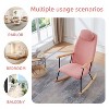 CAVINAS Accent Chair Rocking Chair with Adjustable Headrest Pillow Upholstered Glider Rocker Comfy Chair for Living Room, Bedroom - 4 of 4