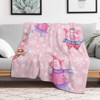 FIONECA Adorable Skating Pig Christmas Blanket with Snowflake Pattern Soft Cozy Holiday Throw 40x50 inches - 3 of 4