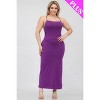 Slickblue Women's Plus Size Crisscross Back Maxi Dress, Thigh Split, Stretchy Fabric, Color and Size Options - 2 of 4