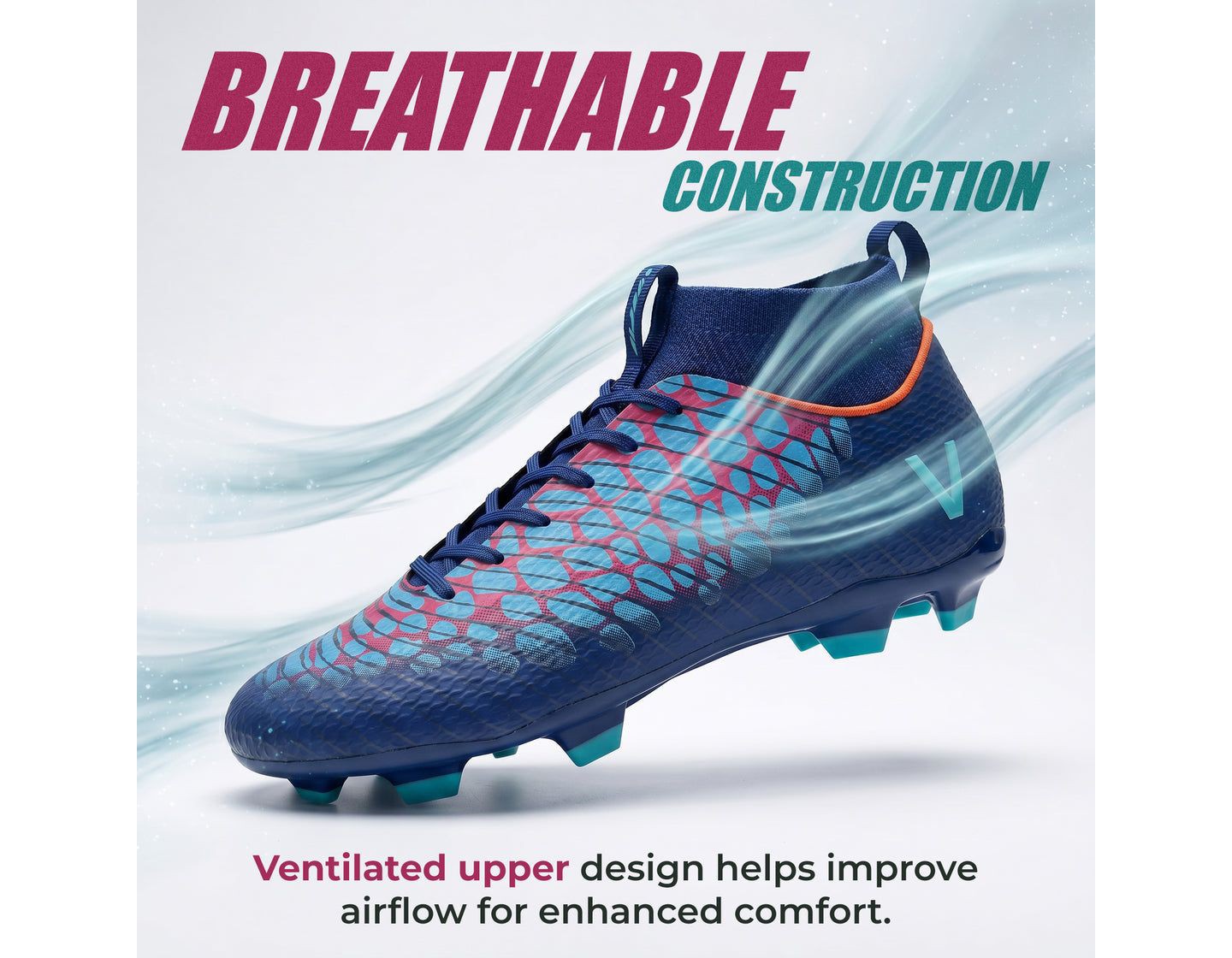 Мужские бутсы Vizari Flynox Adult Firm Ground Soccer Cleats Royal — фото 5