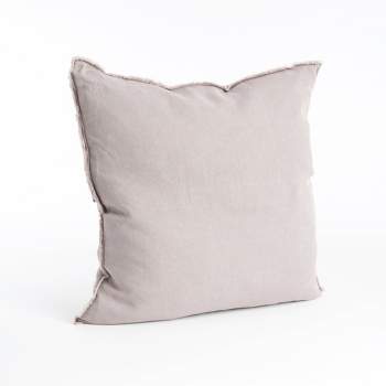 Tatonka Fringed Linen Throw Pillow
