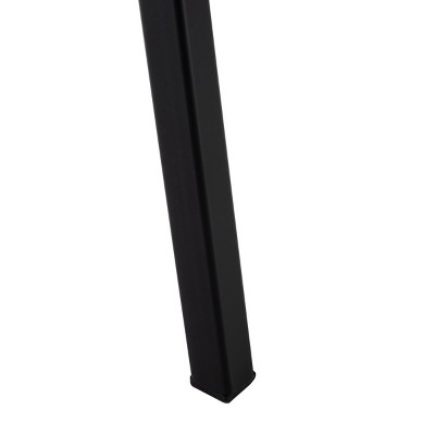Lux Transitional Black & White Rectangular Console Table with Iron Legs