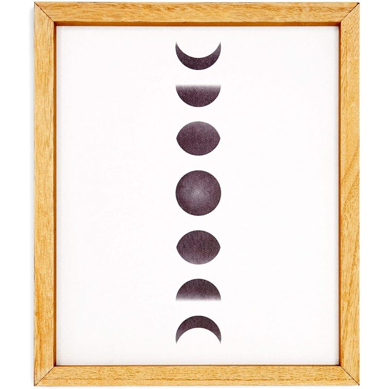 Juvale Moon Phases Home Wall Décor, Modern Framed Art (10 x 11.8 Inches), 1 of 5