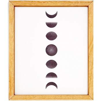 Juvale Moon Phases Home Wall Décor, Modern Framed Art (10 x 11.8 Inches)