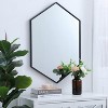 Elegant Lighting Metal frame hexagon mirror 24 inch in Black - 3 of 4